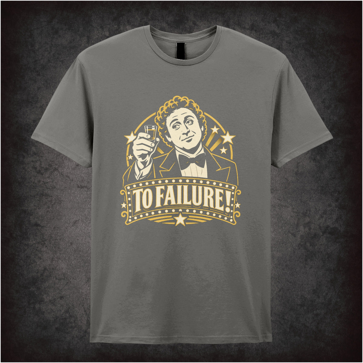 Leo Bloom To Failure T-shirt in charcoal from The Producers