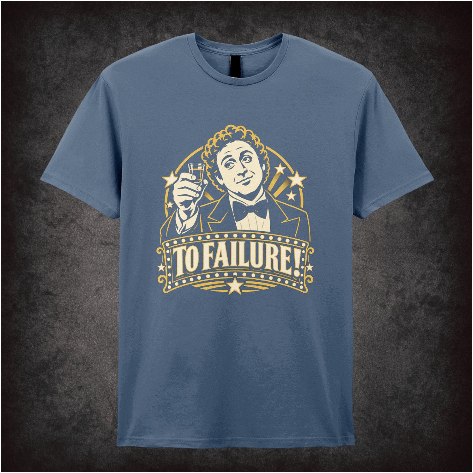 Leo Bloom To Failure T-shirt in indigo from The Producers