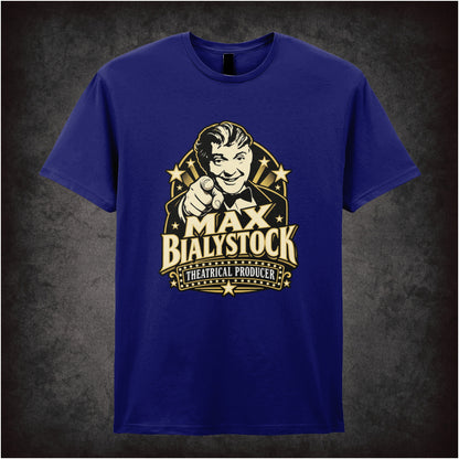 Max Bialystock theatrical producer T-shirt in navy from The Producers