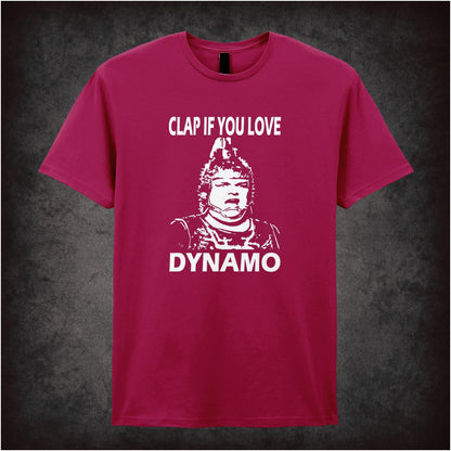 Clap If You Love Dynamo – Cult Sci-Fi Graphic T-Shirt