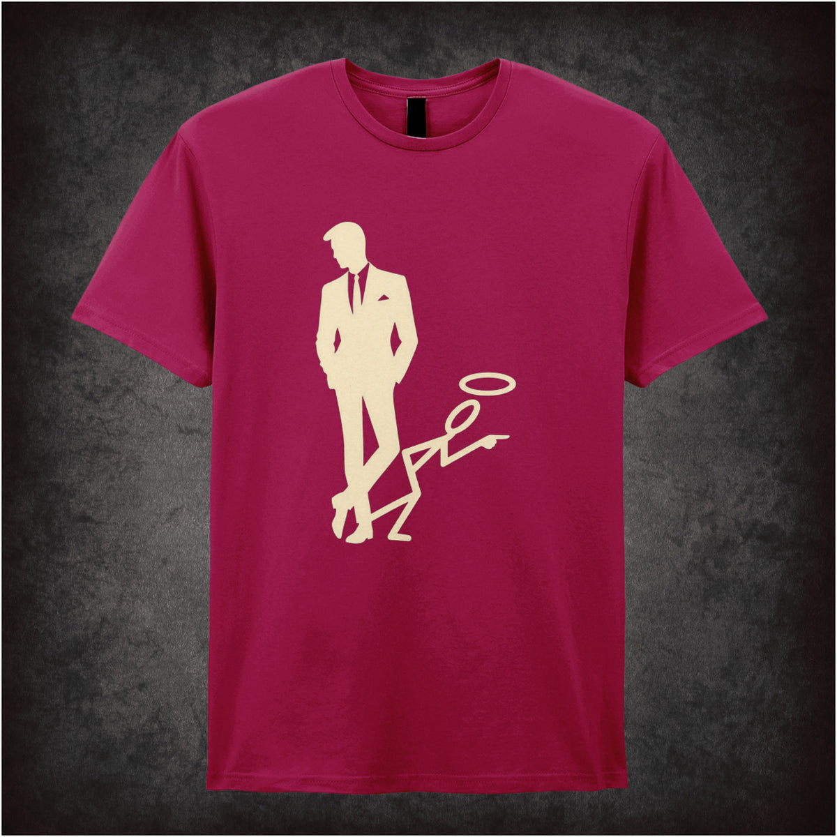 “‘The Saint’ silhouette logo T-shirt in cardinal red from The Saint”