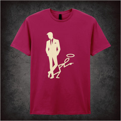 “‘The Saint’ silhouette logo T-shirt in cardinal red from The Saint”