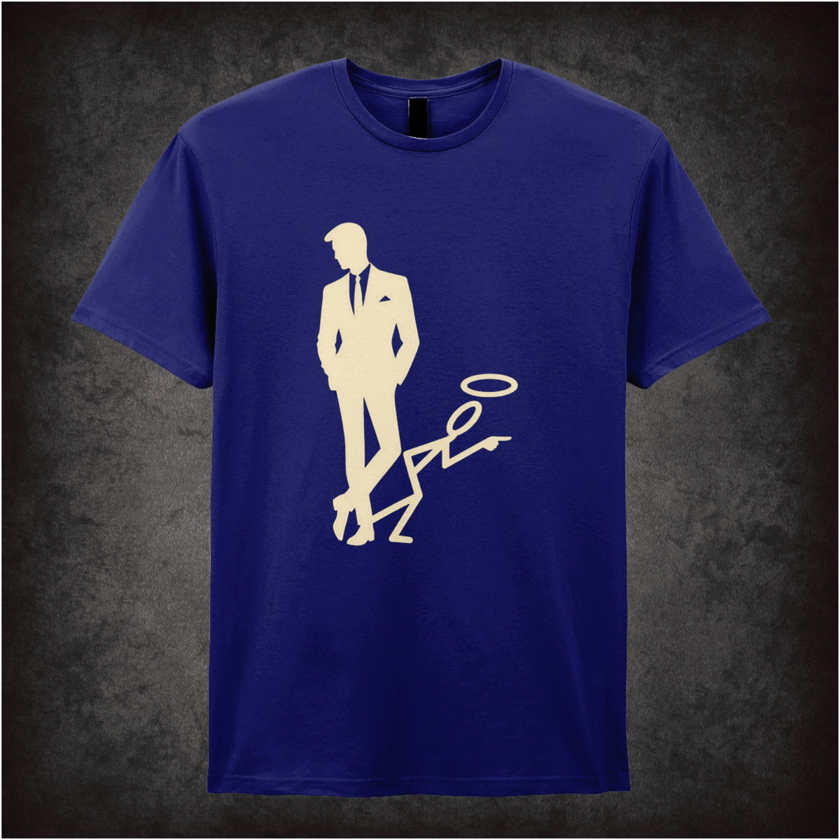 “‘The Saint’ silhouette logo T-shirt in navy from The Saint”