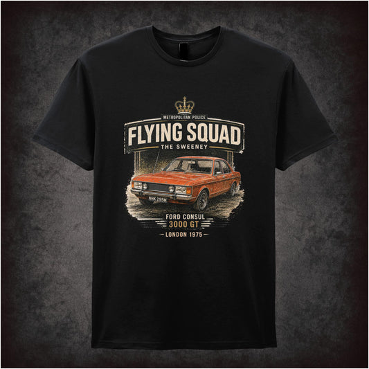 “‘flying squad’ T-shirt from The Sweeney”