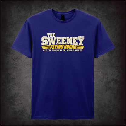 “‘flying squad’ T-shirt in navy from The Sweeney”