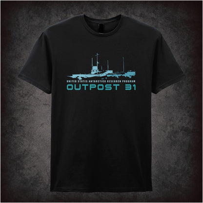 outpost 31 The Thing inspired unisex T-shirt with graphic design