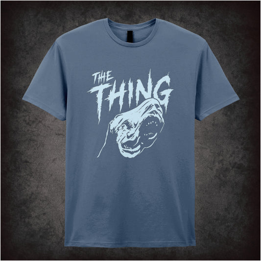 creature T-shirt in indigo from The Thing