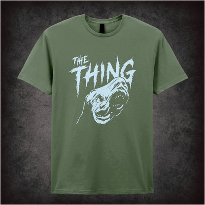 creature T-shirt in military green from The Thing