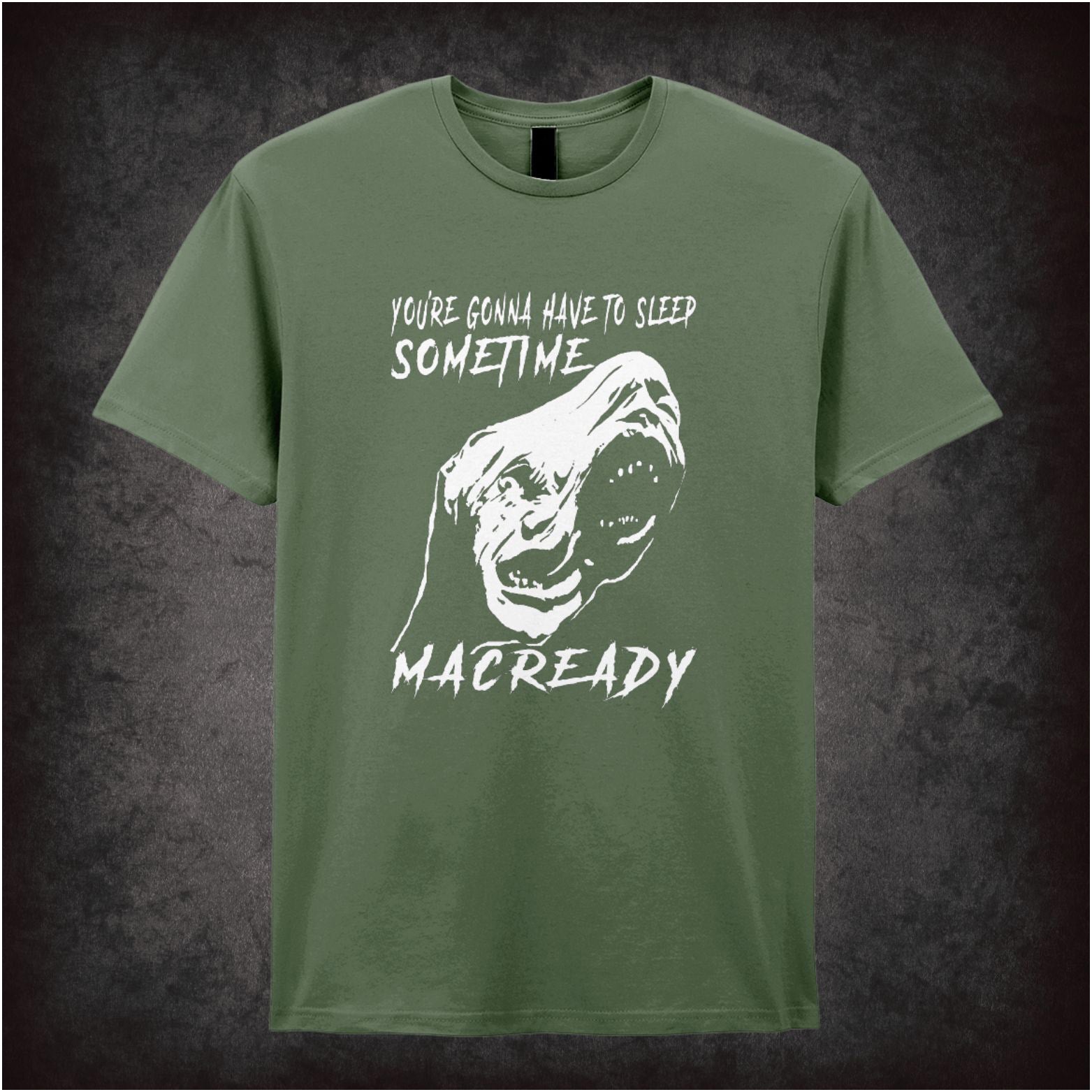 MacReady ‘You’re gonna have to sleep sometime’ creature T-shirt from The Thing