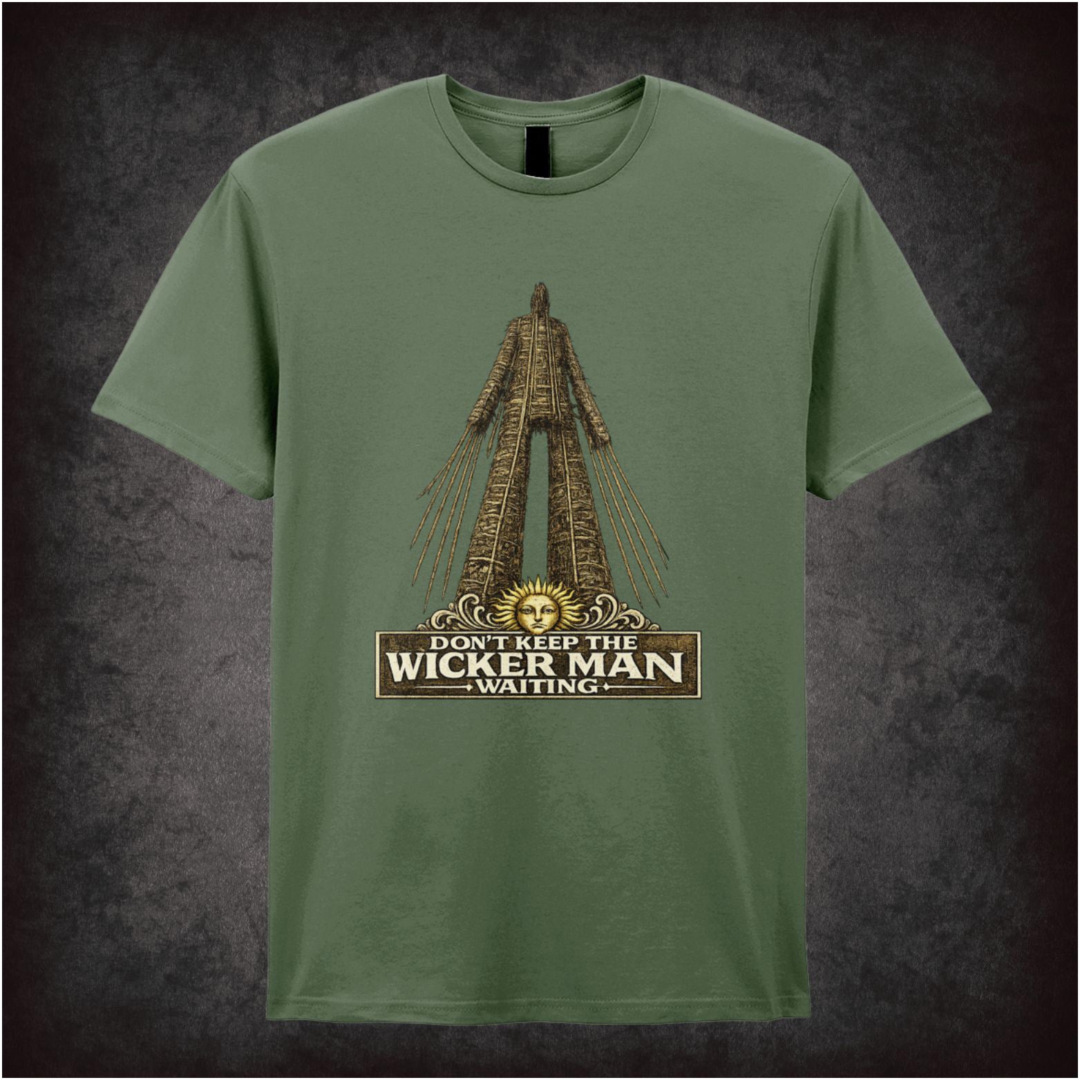 ‘dont keep the wicker man waiting’ quote T-shirt from The Wicker Man