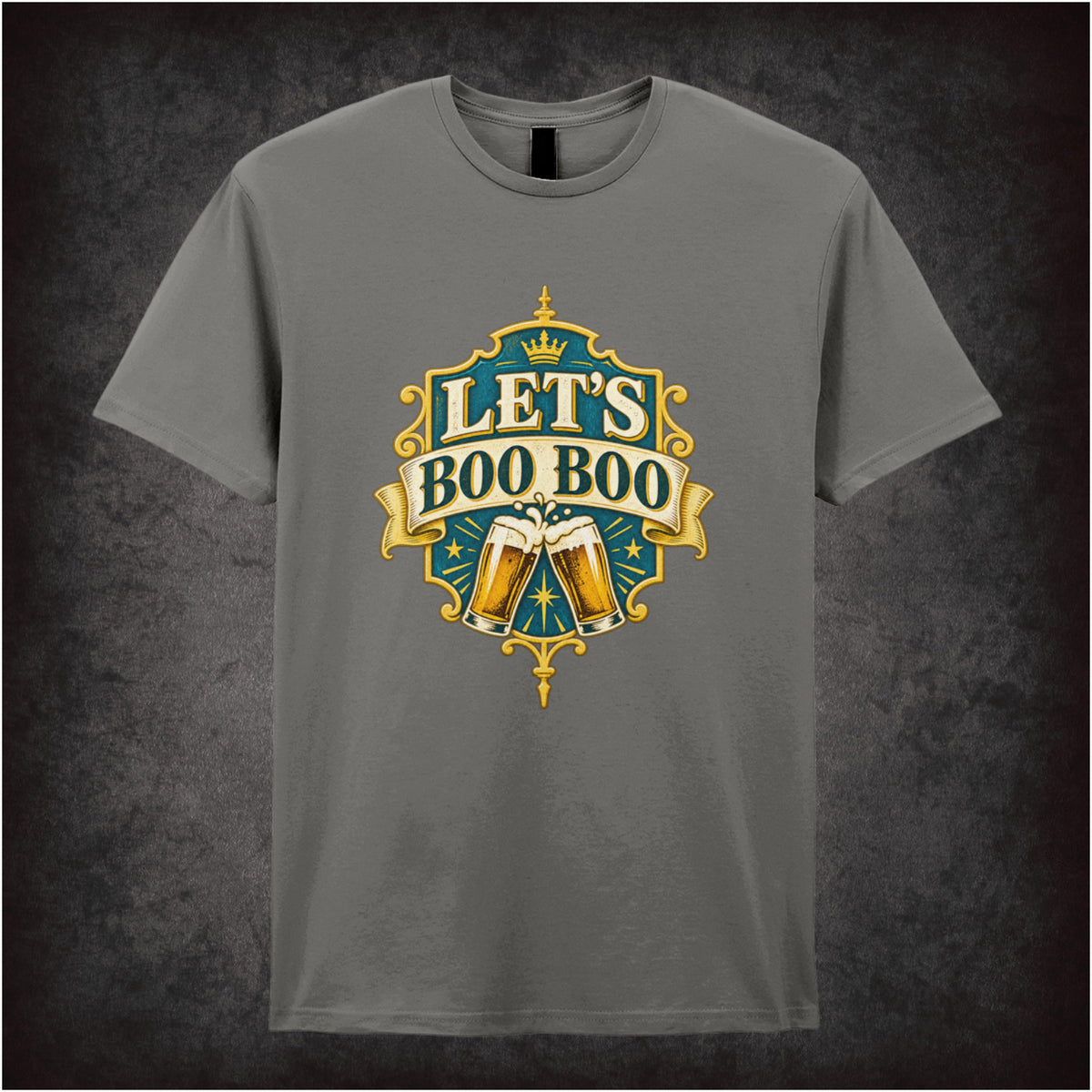 ‘Let's Boo Boo’ quote T-shirt in charcoal from The Worlds End