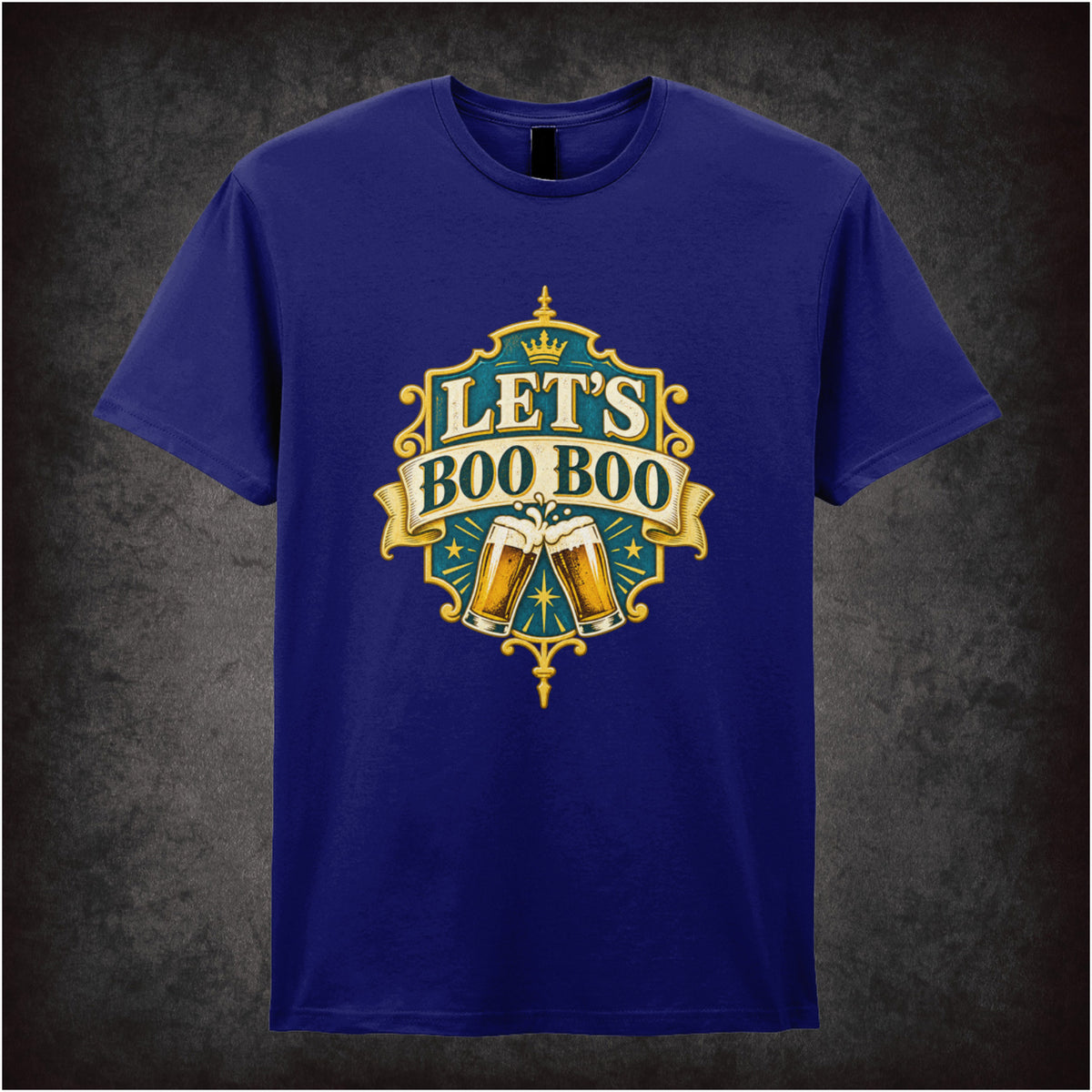 ‘Let's Boo Boo’ quote T-shirt in navy from The Worlds End