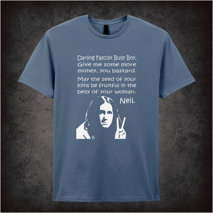 “Darling Fascist Bully Boy” T-shirt from The Young Ones