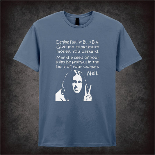 “Darling Fascist Bully Boy” T-shirt from The Young Ones