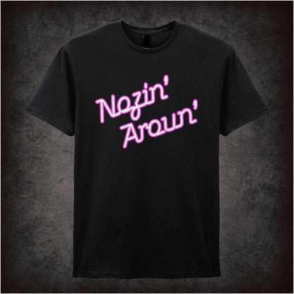 “Nosin’ Aroun’” slogan T-shirt from The Young Ones