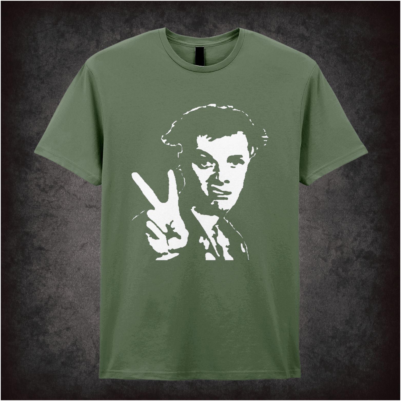 Rick peace sign T-shirt from The Young Ones