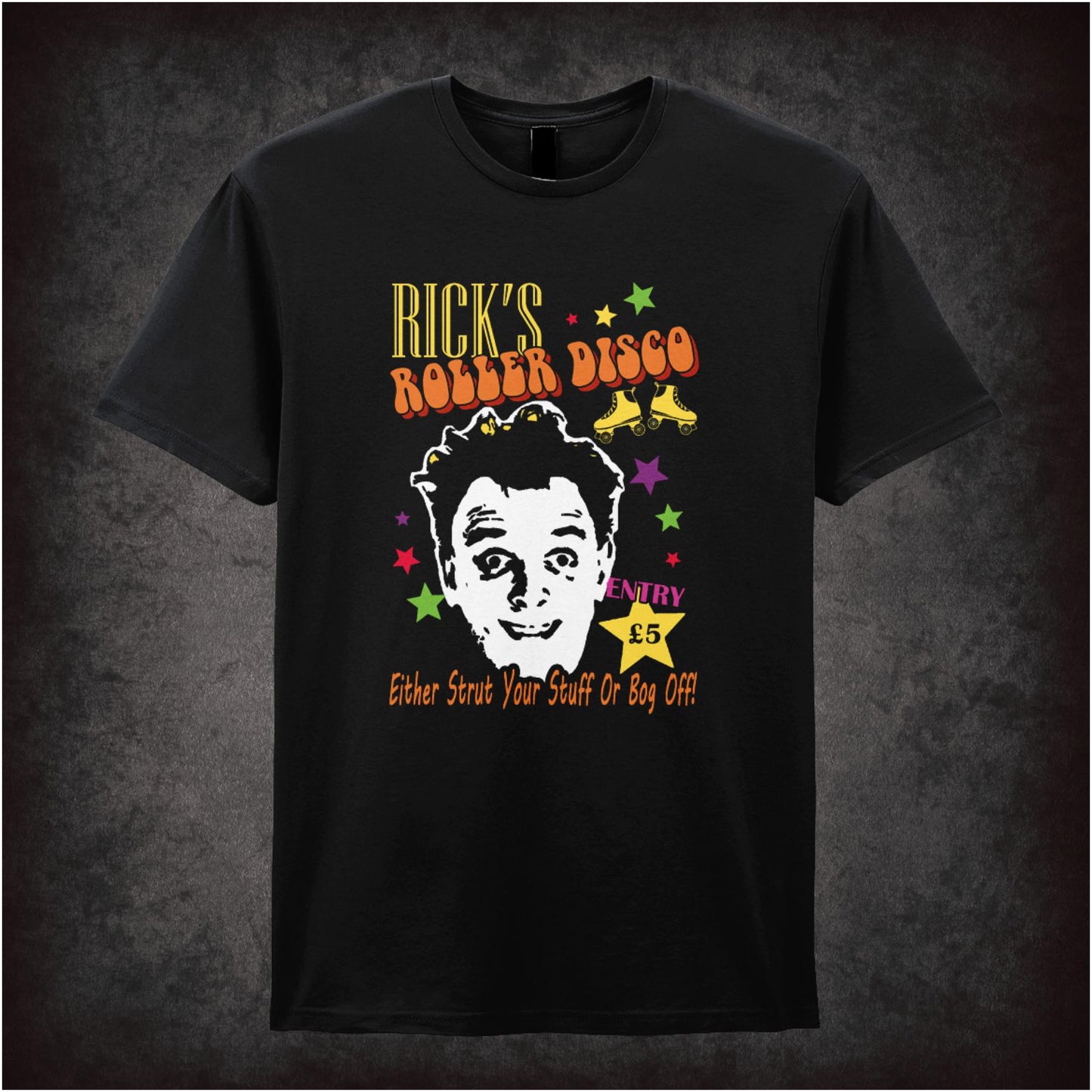 “Rick’s Roller Disco” T-shirt from The Young Ones