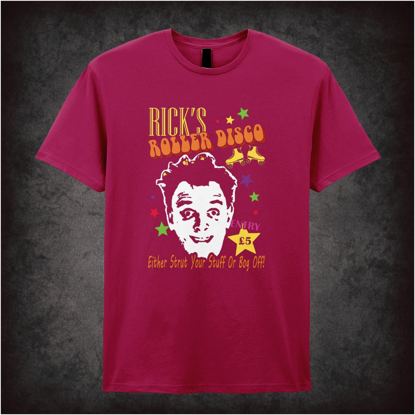 Rick’s Roller Disco – Cult British Comedy Graphic T-Shirt