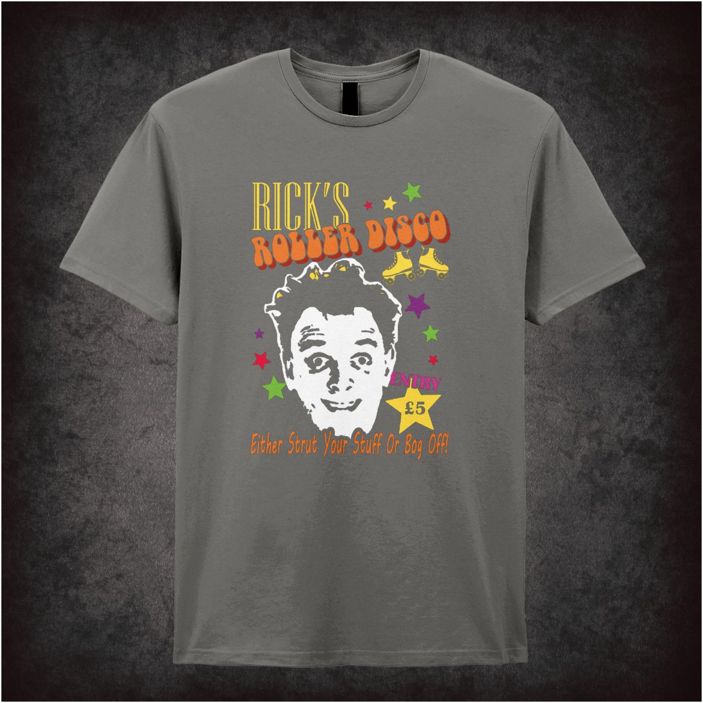 Rick’s Roller Disco – Cult British Comedy Graphic T-Shirt