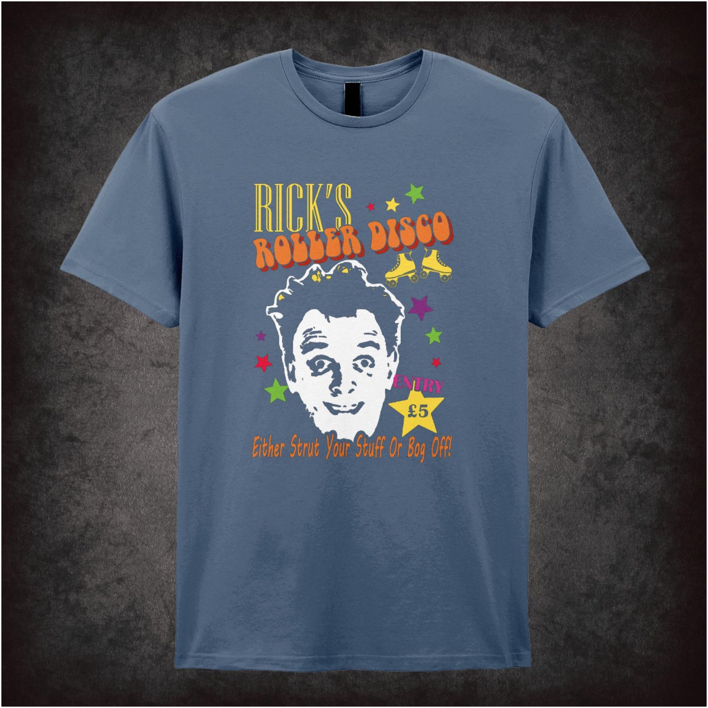 Rick’s Roller Disco – Cult British Comedy Graphic T-Shirt