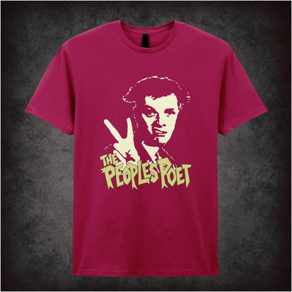 Rick “The Peoples Poet” T-shirt in cardinal red from The Young Ones