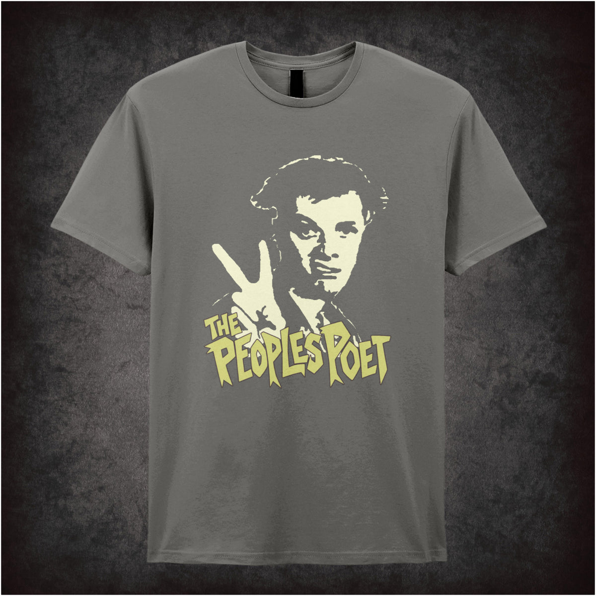 Rick “The Peoples Poet” T-shirt in charcoal from The Young Ones