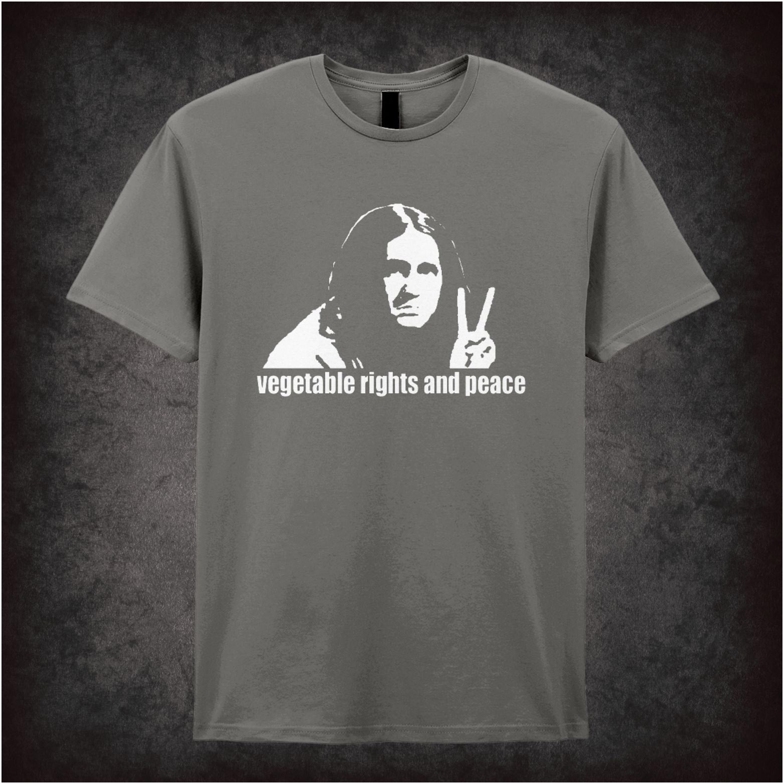 “Vegetable Rights and Peace” T-shirt from The Young Ones
