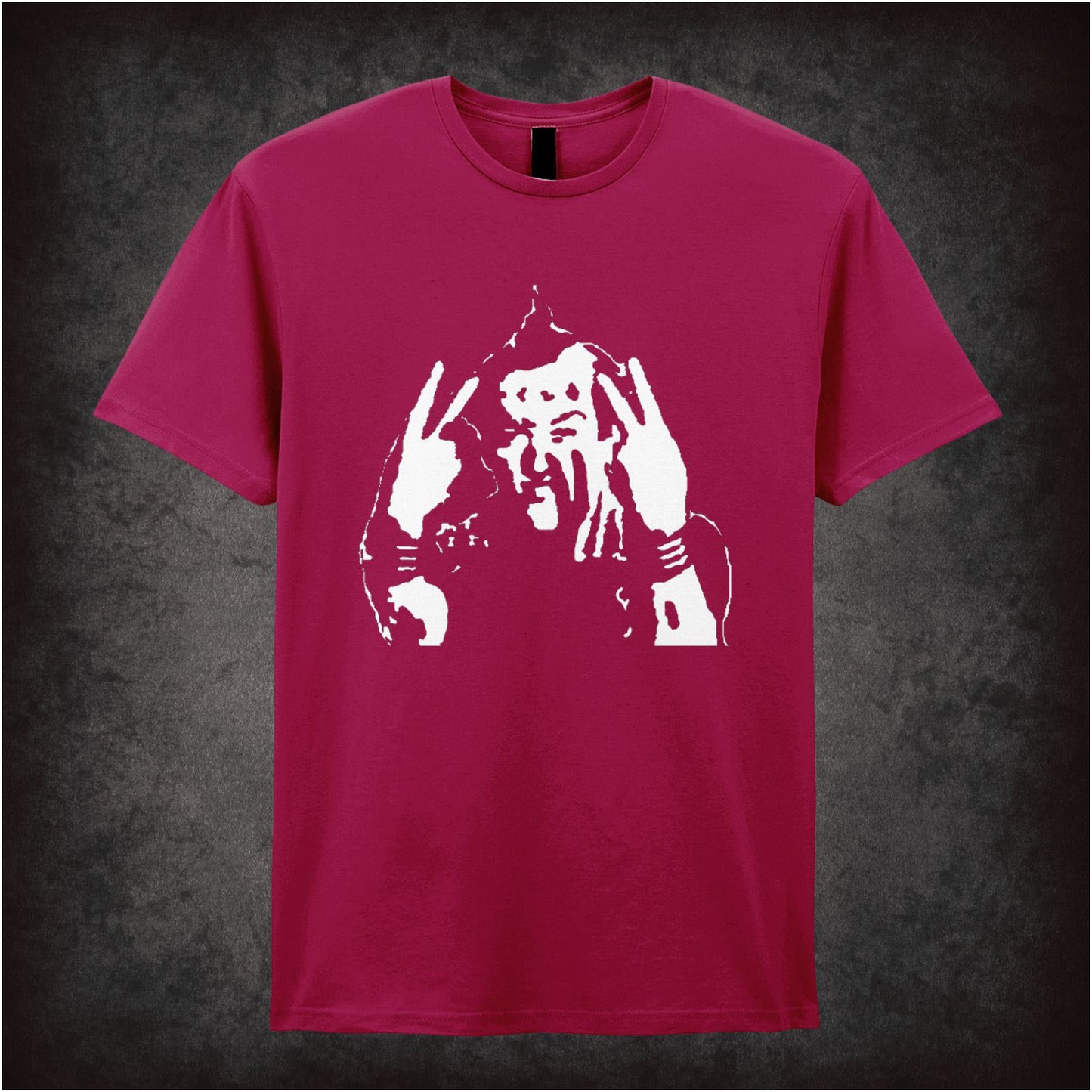 Vyvyan hand gesture T-shirt from The Young Ones