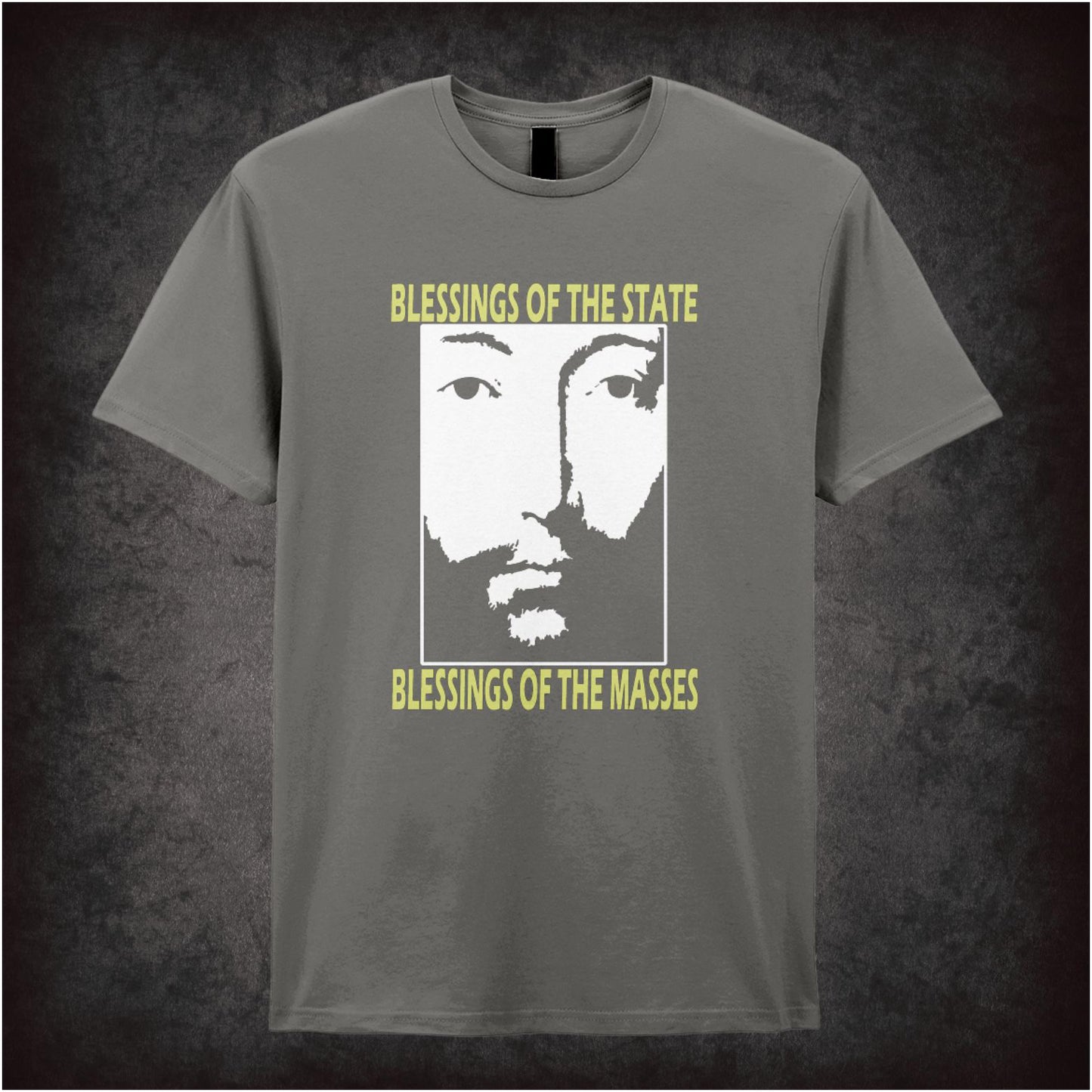 Blessings of the State, Blessings of the Masses – Cult Sci-Fi Graphic T-Shirt