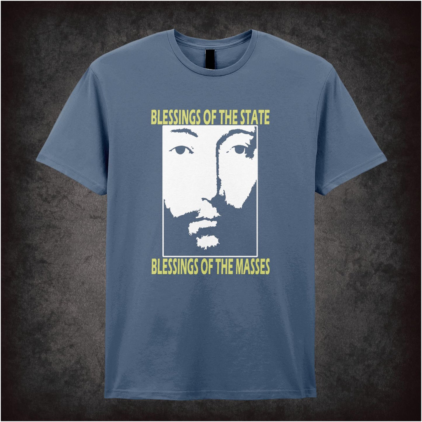 Blessings of the State, Blessings of the Masses – Cult Sci-Fi Graphic T-Shirt
