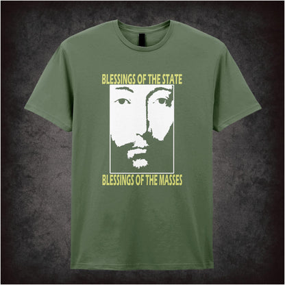 Blessings of the State, Blessings of the Masses – Cult Sci-Fi Graphic T-Shirt