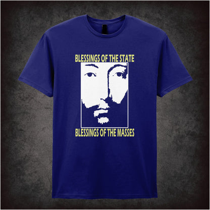 Blessings of the State, Blessings of the Masses – Cult Sci-Fi Graphic T-Shirt