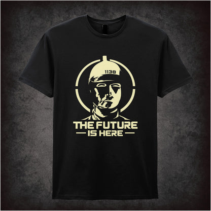 ‘The future is here’ T-shirt in black from THX 1138