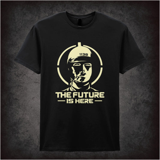 ‘The future is here’ T-shirt in black from THX 1138