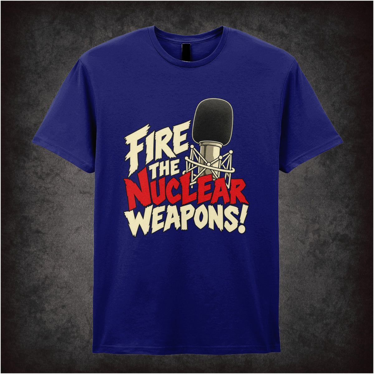 “Fire the nuclear weapons!” T-shirt in navy from Toast of London