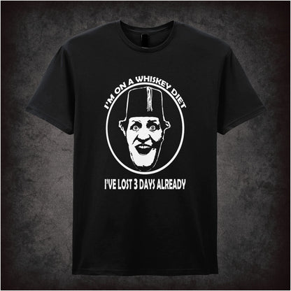 I’m On A Whiskey Diet I’ve Lost Three Days Already – Cult British Comedy Graphic T-Shirt