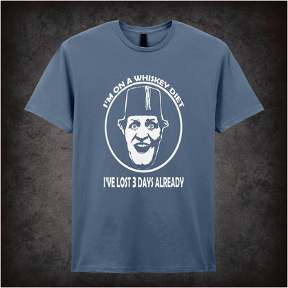 I’m On A Whiskey Diet I’ve Lost Three Days Already – Cult British Comedy Graphic T-Shirt