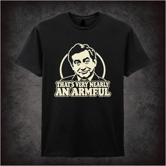 Tony Hancock “That’s Very Nearly an Armful” in black T-shirt