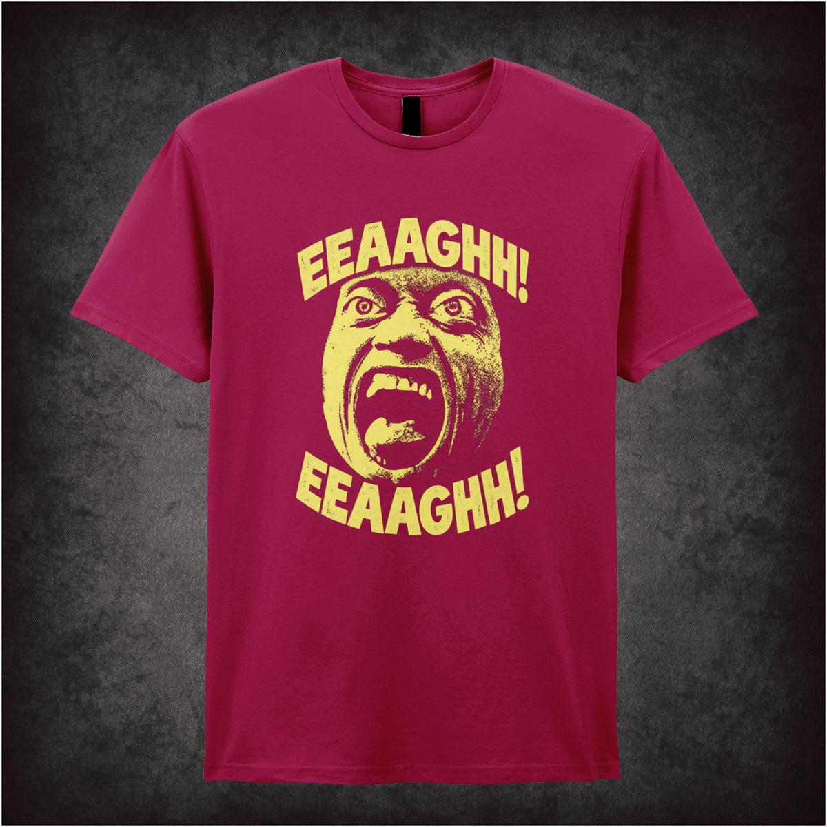 Quaid scream ‘Eeaaghh!’ T-shirt in cardinal red from Total Recall