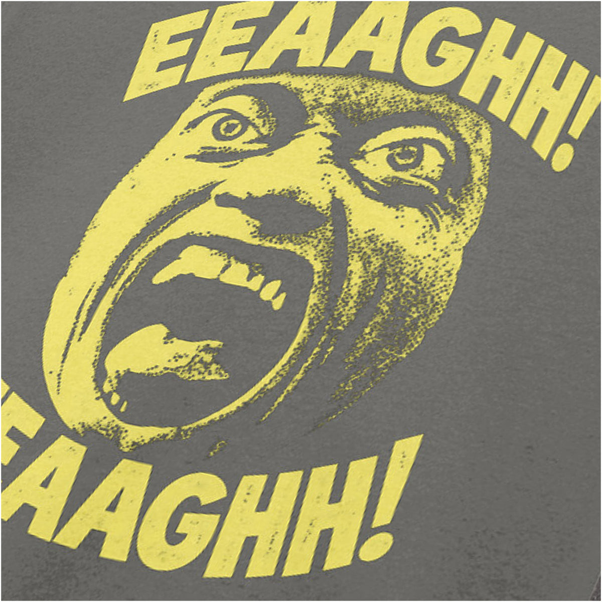 Quaid scream ‘Eeaaghh!’ close up T-shirt in charcoal from Total Recall