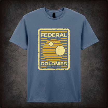 Federal Colonies emblem T-shirt in indigo from Total Recall