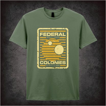 Federal Colonies emblem T-shirt in military green from Total Recall
