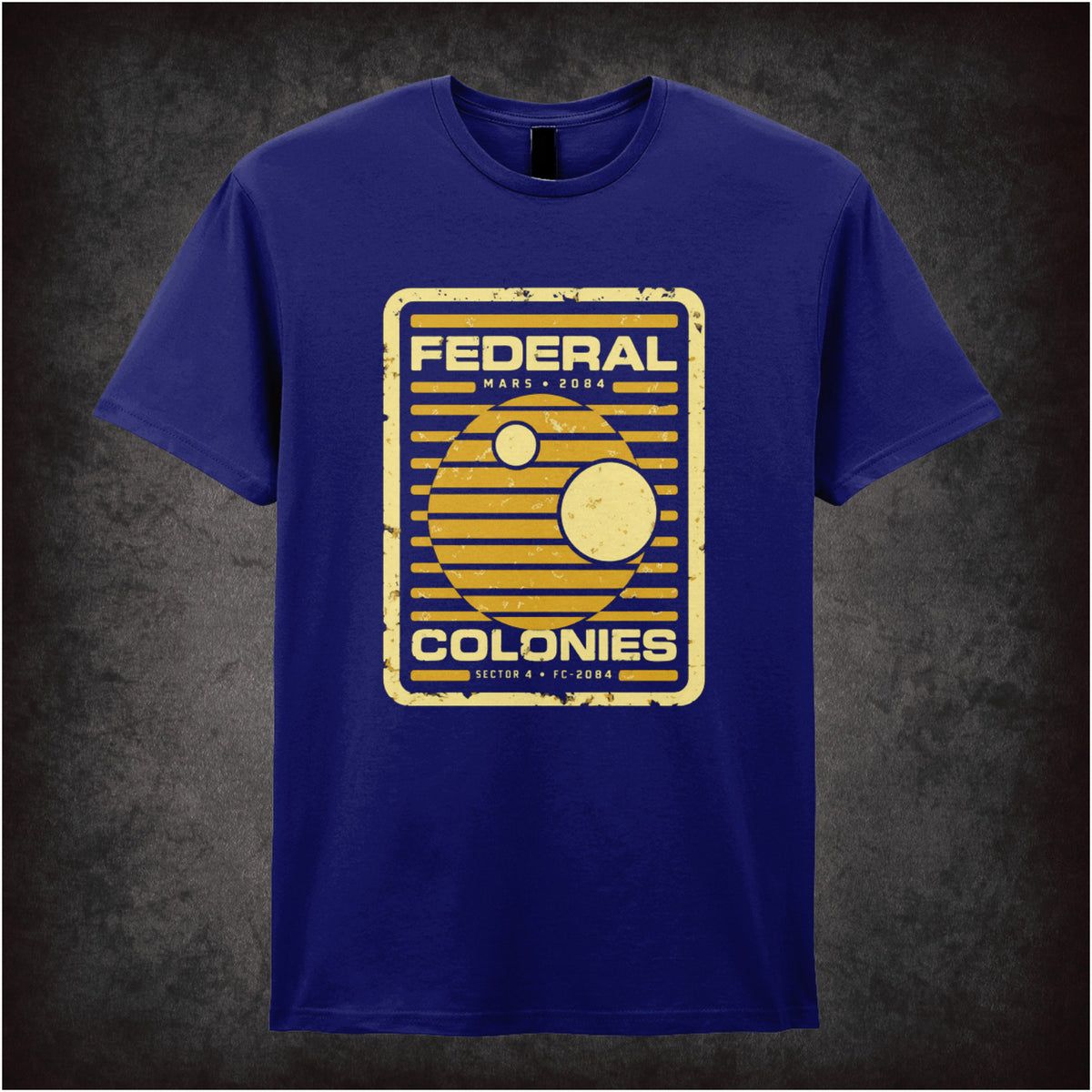 Federal Colonies emblem T-shirt in navy from Total Recall