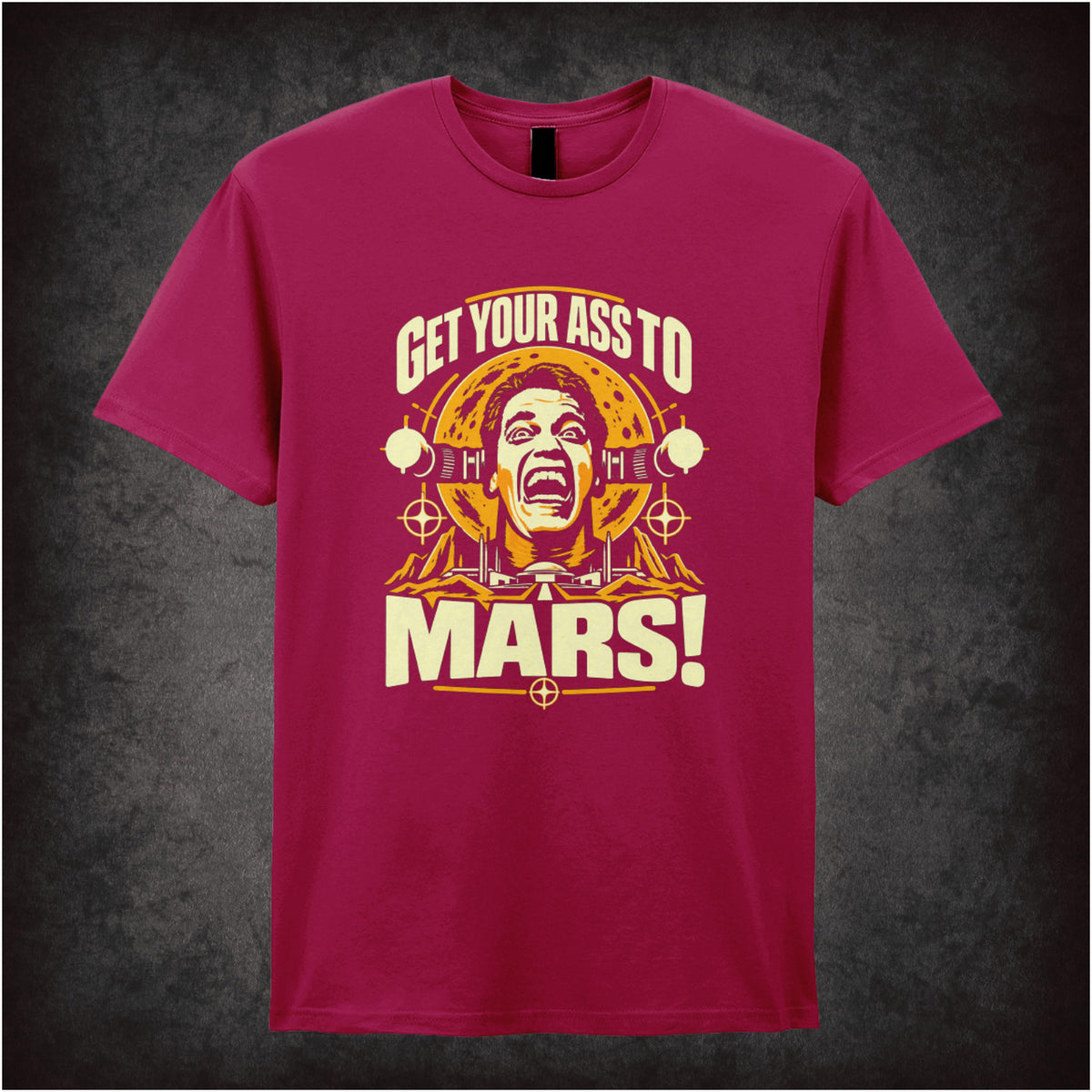 ‘Get your ass to Mars!’ T-shirt in cardinal red from Total Recall