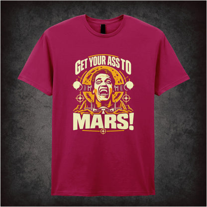 ‘Get your ass to Mars!’ T-shirt in cardinal red from Total Recall