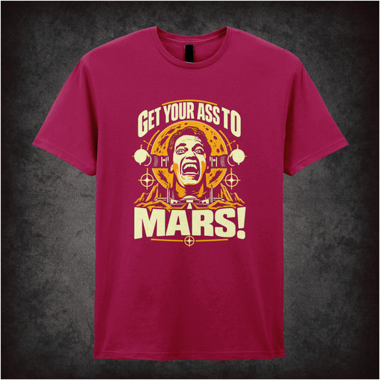 ‘Get your ass to Mars!’ T-shirt in cardinal red from Total Recall