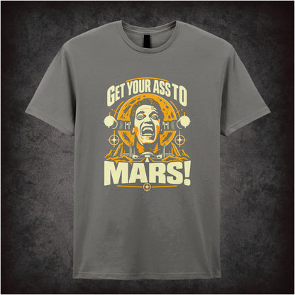 ‘Get your ass to Mars!’ T-shirt in charcoal from Total Recall