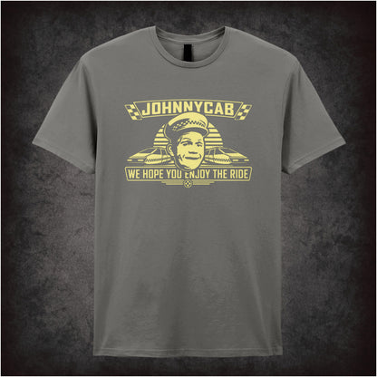 ‘Johnnycab we hope you enjoy the ride’ T-shirt in charcoal from Total Recall