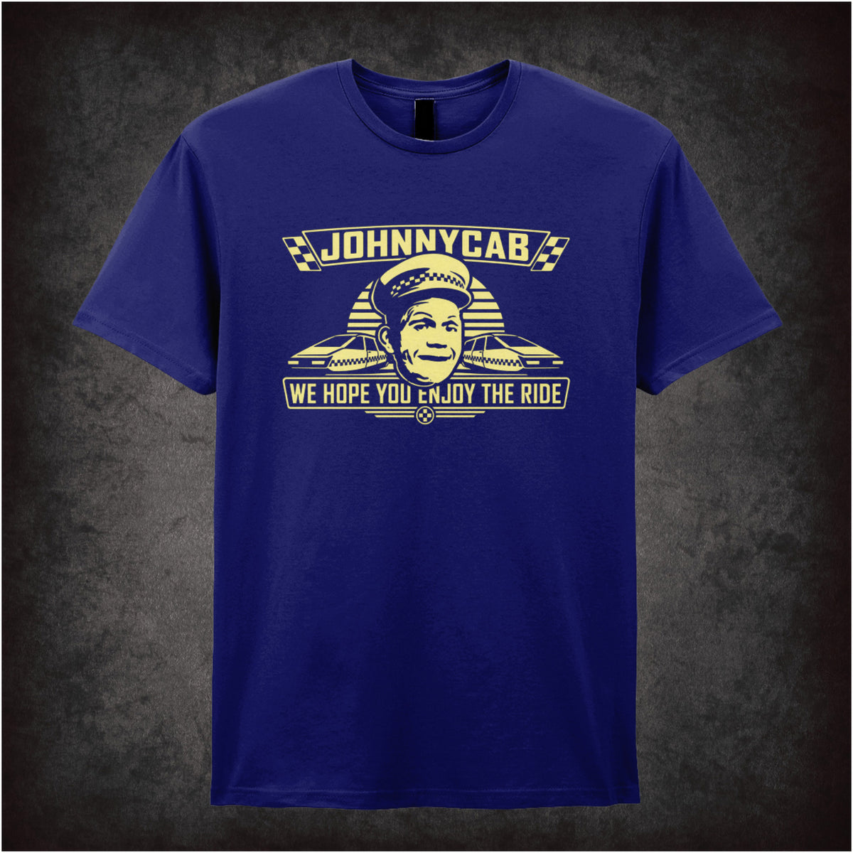 ‘Johnnycab we hope you enjoy the ride’ T-shirt in navy from Total Recall