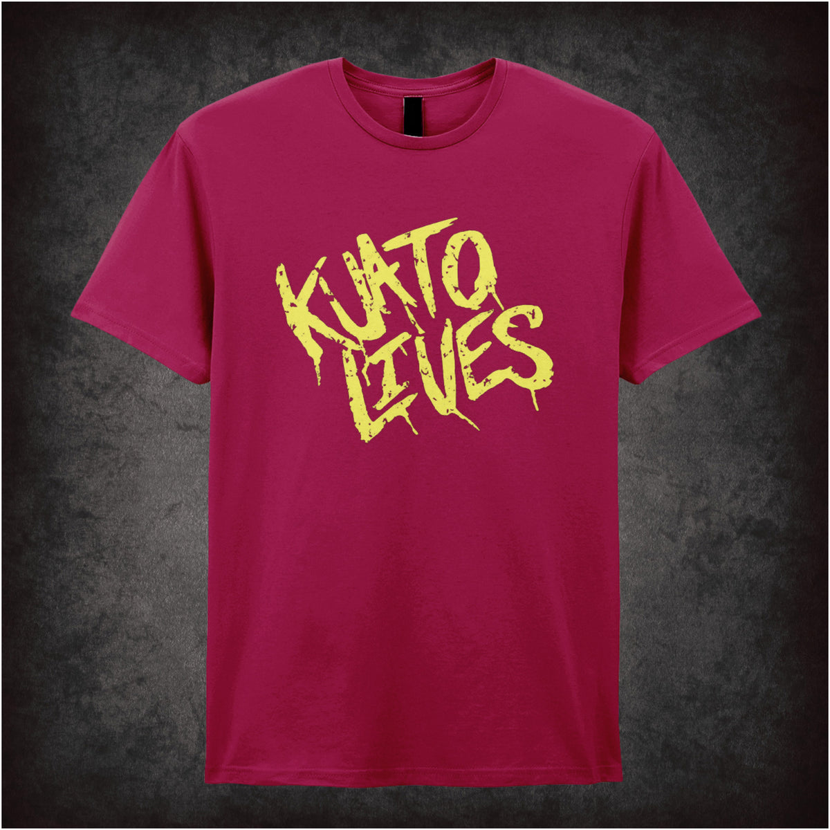 ‘Kuato Lives’ resistance slogan T-shirt in cardinal red from Total Recall